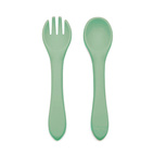 Sked och gaffel silikon cameo green